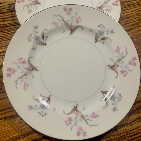 12 Vintage MEITO LUCILLE 6.5" Bread Plates 1960s Japan Floral PRISTINE EXCELLENT - Picture 7 of 16
